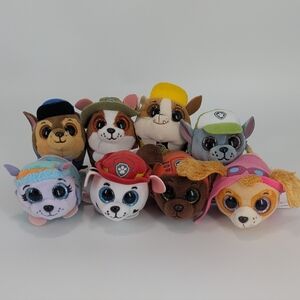 Collection of TY Beanie Teeny Tys Paw Patrol stackable plush toys